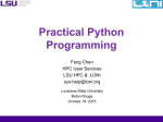 Practical Python Programming - LSU HPC