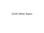 CA #1 Other Topics - Wando High School