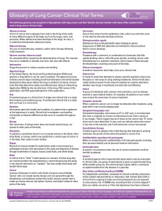 Glossary of Lung Cancer Clinical Trial Terms