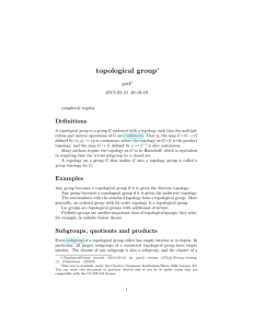 topological group