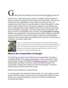 What is the conservation of energy?