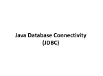 Java Database Connectivity (JDBC)