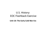 U.S. History: EOC Flashback Exercise