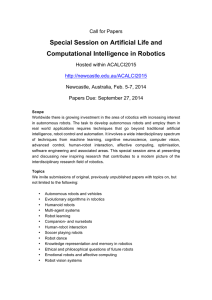 Special Session on Artificial Life and Computational Intelligence in
