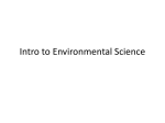 Intro to Environmental Science