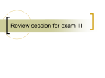 Review session for exam-I