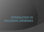 Introduction to biological databases
