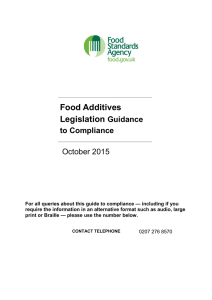 Food additives legislation guidance to compliance