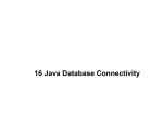 16 Java Database Connectivity