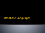 Database Languages