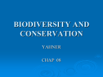 BIODIVERSITY AND CONSERVATION