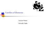 Families of Elements