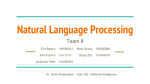 Natural Language Processing - Computer Science, Stony Brook