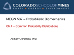 MEGN 537 * Probabilistic Biomechanics Ch.4 * Common Probability