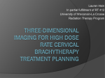 Three-dimensional Imaging for High Dose Rate Cervical