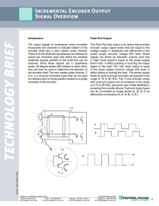 Incremental Encoder Output Signal Overview