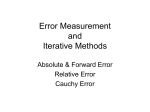 Error Measurement and Sequences