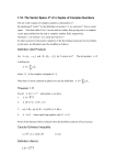1.16. The Vector Space Cn of n-Tuples of Complex Numbers