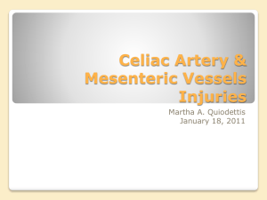 RTC CELIAC AND MESENTERIC VASCULAR INJURY