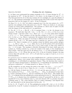 Math 614, Fall 2015 Problem Set #1: Solutions 1. (a) Since every