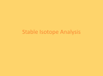 Stable Isotope Analysis