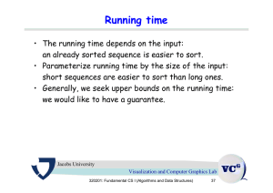 Running time - Jacobs University