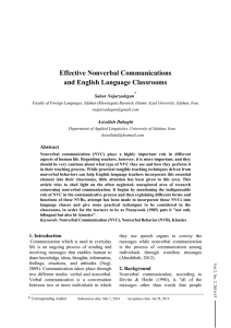 Effective Nonverbal Communications and English Language