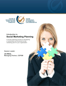 Social Marketing Planning