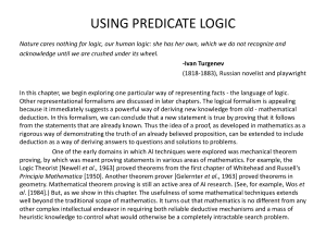 Rich Chapter 5 Predicate Logic - Computer Science