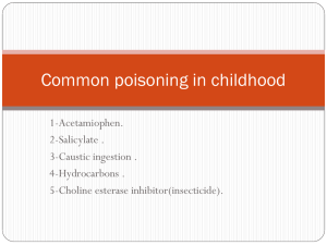 Common poisoning in childhood