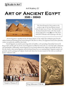 Art History Art of Ancient Egypt