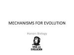 mechanisms for evolution - Fall River Public Schools
