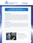 GrAduAte CertiFiCAte in Business intelliGenCe/AnAlytiCs