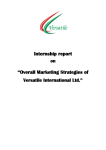 Internship report “Overall Marketing Strategies of
