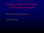 Chapter 4: Igneous Structures and Field