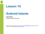 Android Intents - Cleveland State University