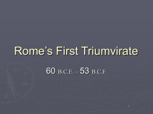 Rome`s First Triumvirate