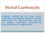 Metal carbonyl - WordPress.com