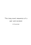 The long exact sequence of a pair and excision