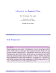 Inference for one Population Mean