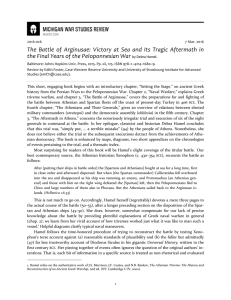 The Battle of Arginusae - Michigan War Studies Review
