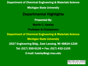 Chemical Engineering and Materials Science