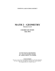 Math 2 - Geometry - Resource