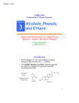 Alcohols, Phenols, and Ethers
