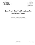 Start-Up and Check-Out Procedures for Submersible