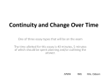 Continuity and Change Over Time