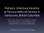 12400: Pediatric Infectious Keratitis at Tertiary Referral Centers in