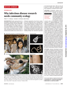 Why infectious disease research needs community ecology