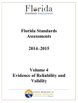 Volume 4 Evidence of Reliability and Validity