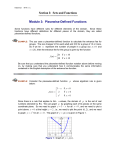 Module 3: Piecewise Defined Functions